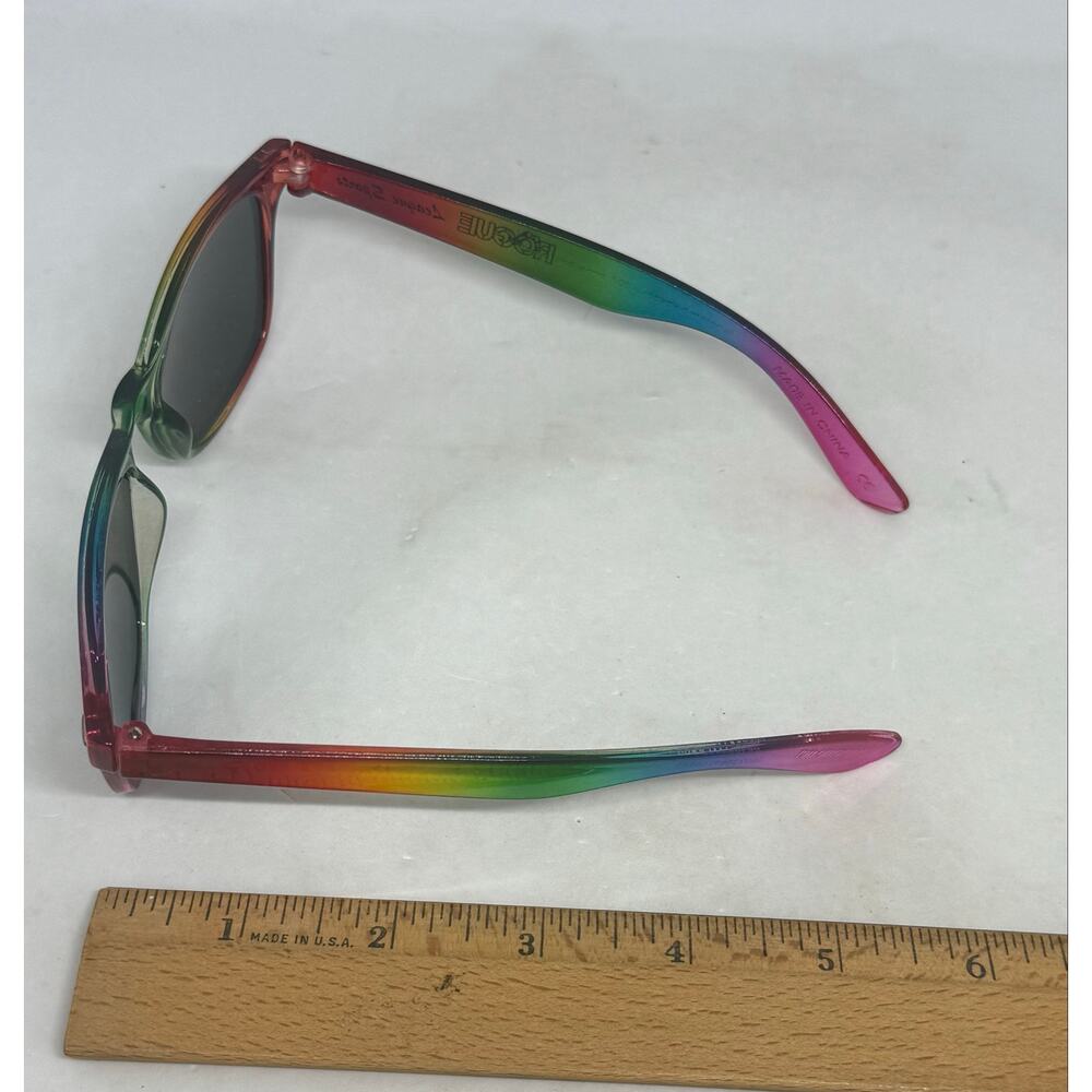 Rogue LGBTQ PRIDE Sunglasses Rainbow Frames Six Colors Lenses Recycled Plastic - Picture 13 of 15